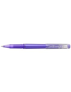 Stylo roller gel effaçable Uni-ball UF-222 - Pointe bille 0,7 mm - Encre thermosensible - Double gomme - Violet