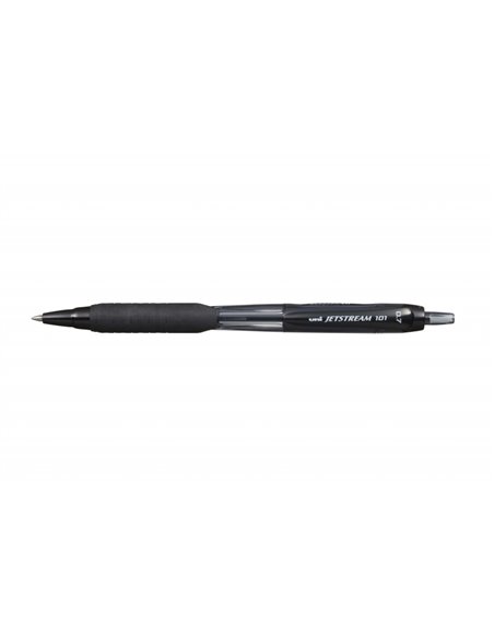 Stylo à encre Uni-ball JetStream 101 - Stylo bille 0,7 mm - Trait d'environ 0,35 mm - Encre à séchage instantané - Grip en caout
