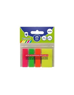 Lot de 100 index adhésifs Bismark 3 x 45 mm x 12 mm et 1 x 45 mm x 24 mm - Couleurs fluo assorties