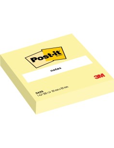 Bloc de 200 notes autocollantes repositionnables Post-It - Forme carrée - 101 x 101 mm - Jaune clair
