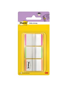 Distributeur d'index Post-It avec 66 marqueurs repositionnables - Forme rectangulaire - Couleurs assorties