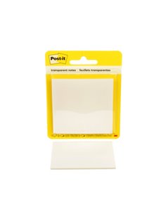 Bloc de 36 notes Post-It transparentes - Forme carrée - 73 x 73 mm - Couleur transparente