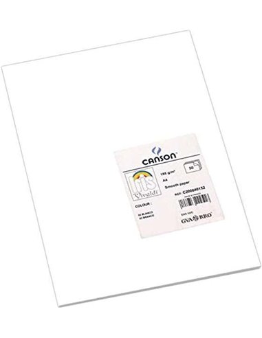 Paquet de 50 feuilles Canson Guarro Iris A4, 185 g - 21 x 29,7 cm - Blanc