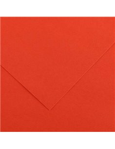 Paquet de 25 papiers cartonnés Canson Guarro Iris, 185 g - 50 x 65 cm - Couleur tomate