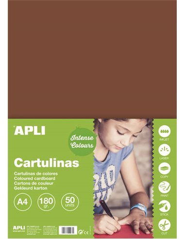 Carton brun Apli A4 170 g, 50 feuilles