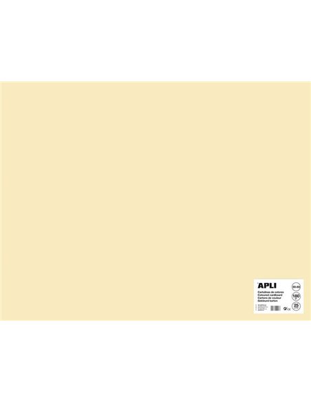 Papier cartonné Apli ivoire 50 x 65 cm 170 g 25 feuilles