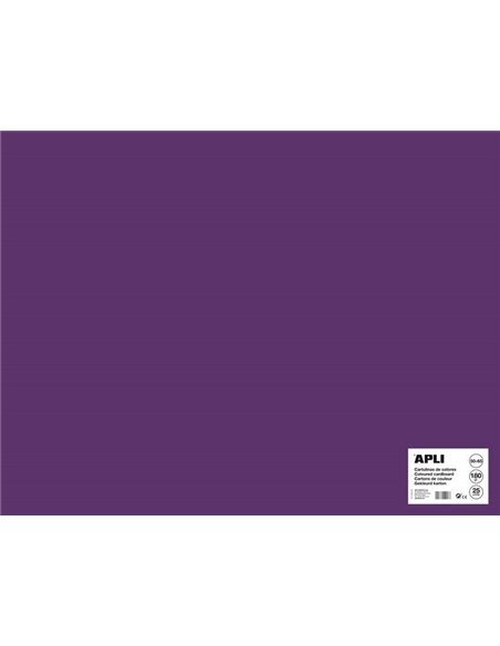 Papier cartonné violet Apli 50 x 65 cm 170 g 25 feuilles