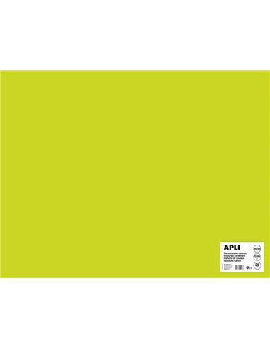 Carton Apli vert fluo 50 x 65 cm 170 g 25 feuilles