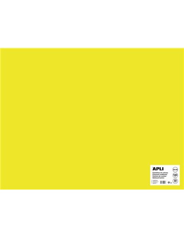 Papier cartonné jaune fluo Apli 50 x 65 cm 170 g 25 feuilles