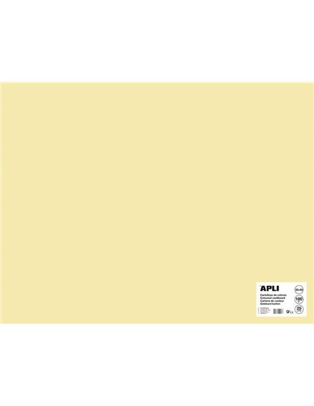 Papier cartonné Apli Vanille 50 x 65 mm 170 g 25 feuilles