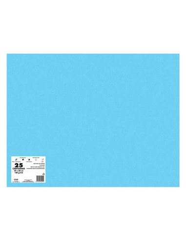 Lot de 25 cartons Dohe 180 g/m² - Format 50 x 65 cm - pH neutre - Sans chlore élémentaire - Colorants biodégradables - Bleu océa
