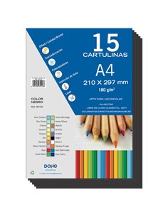 Papier cartonné Dohe A4 - 15 feuilles - Idéal pour les travaux manuels et les projets scolaires