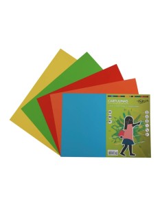 Paquet de 50 feuilles de papier cartonné Fabrisa 180 g/m² - Format A3 - Couleurs vives assorties