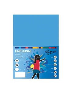 Paquet de 50 feuilles de papier cartonné Fabrisa 180 g/m² - Format A4 - Couleur bleu turquoise