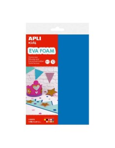 Pack de 10 feuilles Apli en mousse EVA multicolore A4 - Épaisseur 2 mm - Imperméable - Thermoformable - Couleurs assorties