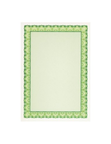 Pack de 10 feuilles de papier certifié Apli - Motif coquillage - 115 g - Idéal pour certificats et diplômes - Compatible imprima