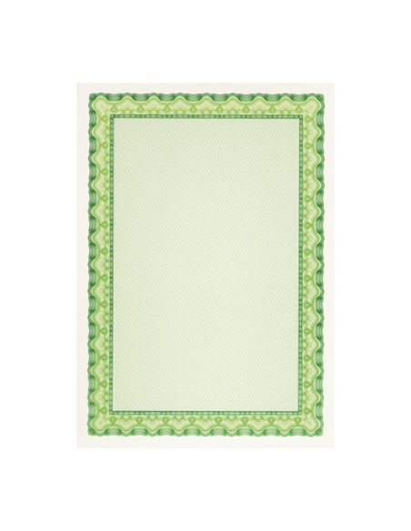 Pack de 10 feuilles de papier certifié Apli - Motif coquillage - 115 g - Idéal pour certificats et diplômes - Compatible imprima