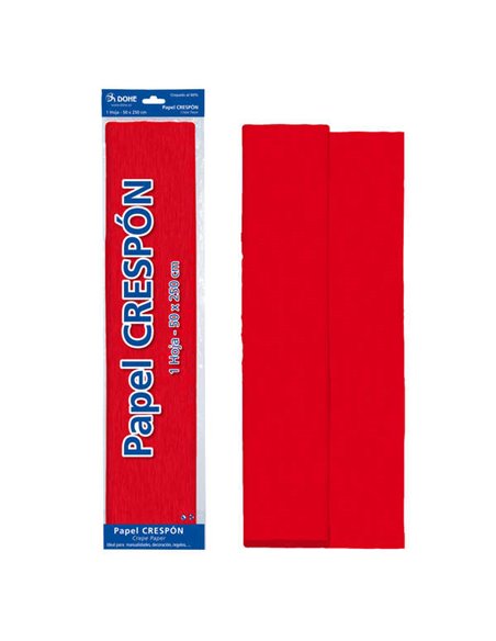 Papier crépon Dohe 30 g - 60 % crêpé - Idéal pour loisirs créatifs et décoration - Feuille 50 x 250 cm