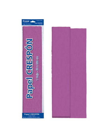 Papier crépon Dohe 30 g - 60 % crêpé - Idéal pour loisirs créatifs et décoration - Feuille 50 x 250 cm