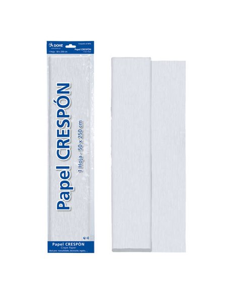 Papier crépon Dohe 30 g - 60 % crêpé - Idéal pour loisirs créatifs et décoration - Feuille 50 x 250 cm