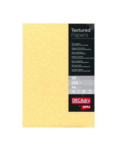 Pack de 100 feuilles de papier parchemin Apli - 95 g - Recto verso - Idéal pour invitations, diplômes et travaux manuels - Compa