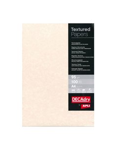 Pack de 100 feuilles de papier parchemin Apli A4 - 95 g - Motif recto verso - Idéal pour invitations et travaux manuels - Compat
