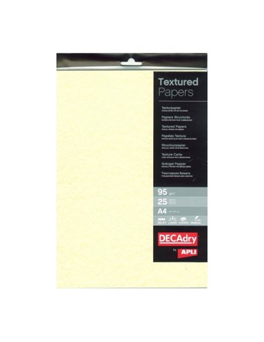 Pack de 25 feuilles de papier parchemin Apli A4 - 95 g - Recto verso - Idéal pour invitations, diplômes et travaux manuels - Com