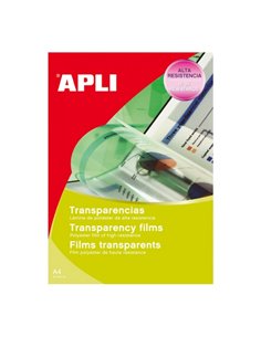 Transparents polyester Apli A4 pour imprimantes laser - Reproduction de haute qualité - Séchage rapide - Résistance à la déchiru