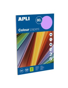 Papier Apli Intense Couleurs assorties A4 100 feuilles