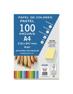 Papier multifonction Dohe Pastel 80 g - Convient aux photocopieurs, imprimantes laser et jet d'encre - Idéal pour une utilisatio