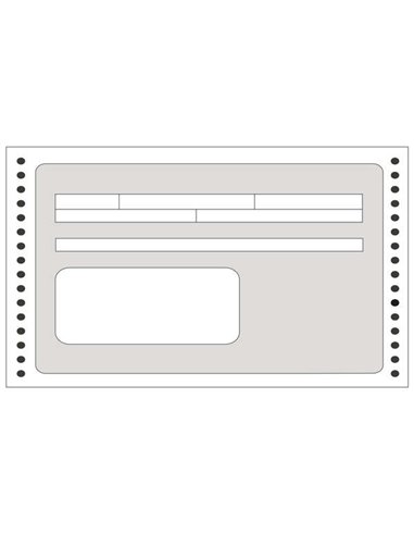 Formulaire de reçu continu Apli 240 mm x 4 pi - 1 500 unités - Impression haute qualité - Papier autocopiant - Séparation facile