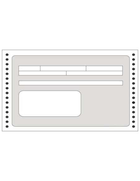Formulaire de reçu continu Apli 240 mm x 4 pi - 1 500 unités - Impression haute qualité - Papier autocopiant - Séparation facile