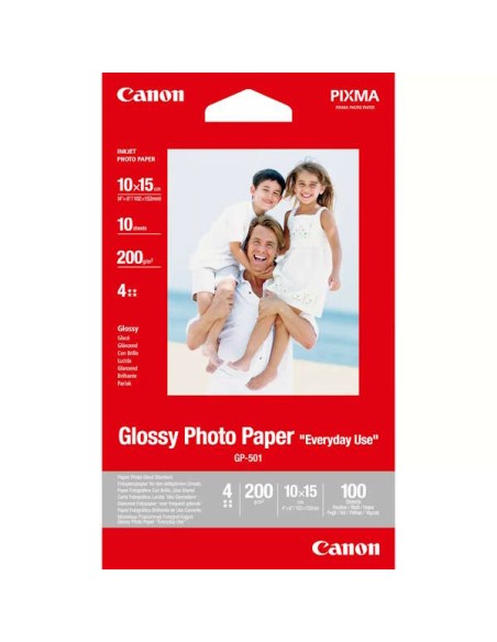 Papier photo Canon GP-501 A6 10 x 15 cm brillant 200 g, 10 feuilles
