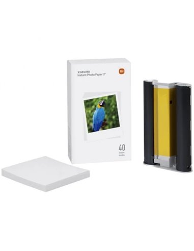 Papier photo instantané Xiaomi 3 pouces pour imprimante Xiaomi Instant Photo 1S, 40 unités