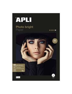 Papier photo Apli Photobright A3 200 g, 50 feuilles