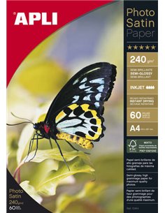 Papier photo Apli Photosatin A4 240 g 60 feuilles