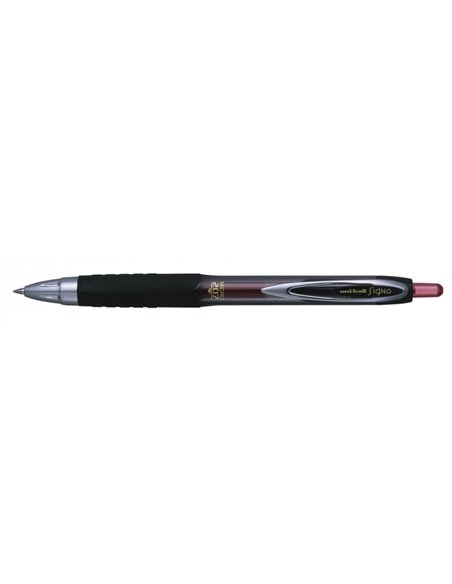 Stylo roller Uni-ball UMN-207 MICRO - Pointe 0,5 mm - Grip en caoutchouc anti-fatigue - Encre pigmentée résistante à la lumière 