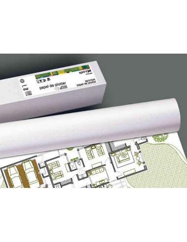 Rouleau de papier Fabrisa Plus pour traceur 80 g - Dimensions : 610 mm x 50 m