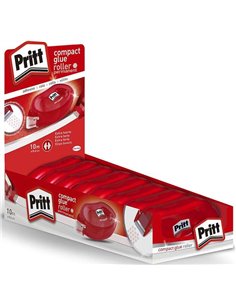 Rouleau adhésif permanent Pritt Compact 8,4 mm x 10 m - Application propre - Précis et recyclable