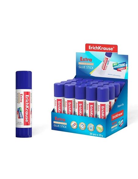 Colle extra forte Erichkrause 15 g - Formule ultra-résistante - Faible consommation - Adhérence rapide et fiable - Facile à lave
