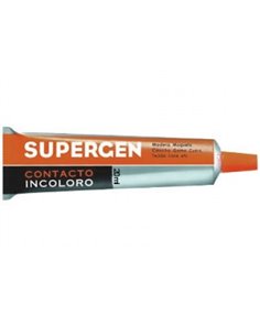 Colle de contact Supergen incolore 20 ml - Séchage rapide - Sans toluène - Résistance au vieillissement et aux UV