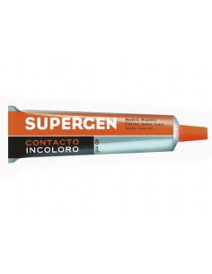 Colle de contact Supergen incolore 40 ml - Séchage rapide - Sans toluène - Résistance au vieillissement et aux UV