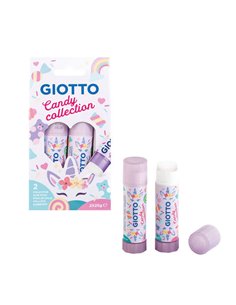 Giotto Candy Collection Lot de 2 bâtons de colle moyens 20 g - Séchage rapide - Convient pour un usage scolaire