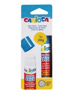 Colle Carioca en bâton 20 g - Idéale pour la maison, l'école et le bureau - Colle papier, photos, tissus et plus encore - Sans s