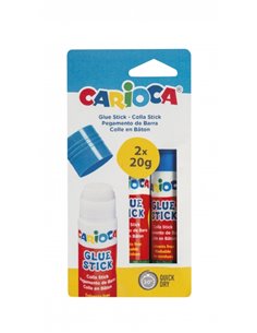 Lot de 2 bâtons de colle Carioca - Idéal pour la maison, l'école et le bureau - Colle papier, photos et tissus - Sans solvant - 