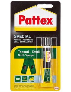 Colle textile transparente spéciale Pattex 20 g - Résistante au lavage et au repassage - Pour tous types de tissus