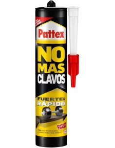 Pattex No More Nails Cartouche 370 g - Adhésif de montage extra-fort - Élimine le besoin de clous et de vis - Idéal pour les tra