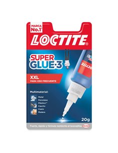 Loctite Superglue-3 XXL 20 g - Adhésif instantané universel - Transparent et à séchage rapide - Résistant à l'eau et aux tempéra