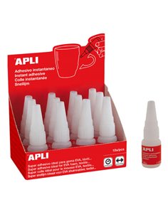 Adhésif instantané Apli Super 10 g - Séchage rapide - Formule résistante - Transparent