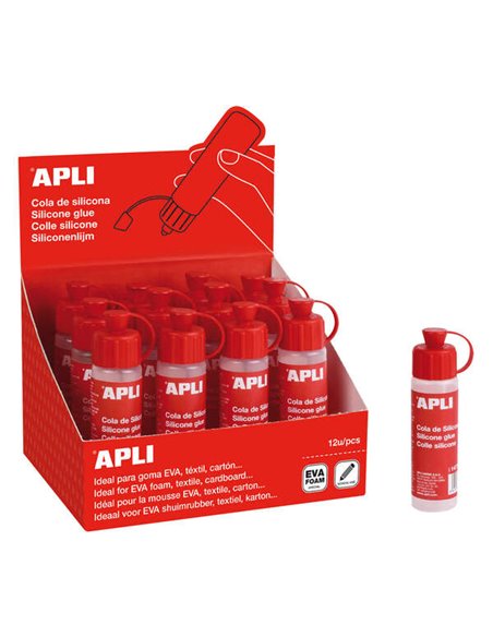 Colle silicone Appli 25 ml - Séchage rapide - Résistante à l'eau - Transparente